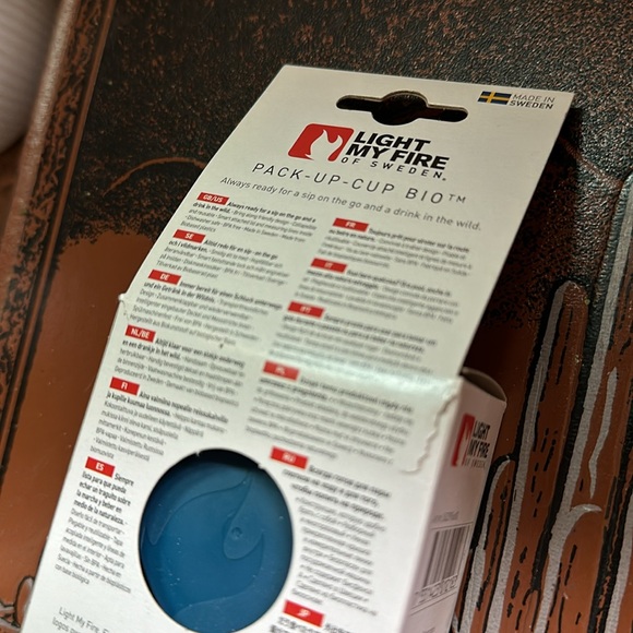 Light My Fire *NIB* 240ML Bioplastic Pack-Up Collapsible Cup, Blue - Picture 8 of 10